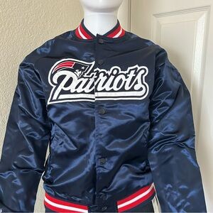 Youth Mitchell & Ness New England Patriots Lightweight Satin Full-Snap jacket